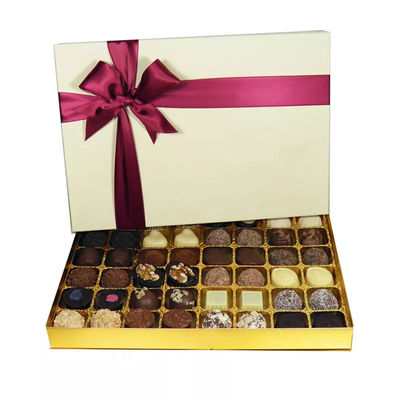 Custom Logo Premium Luxury  Packaging Truffle Chocolate Box With Paper Divide
