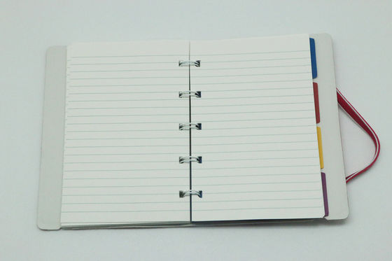 White Flower Pink Purple PU Softcover YO Wire Notebook Printing Service