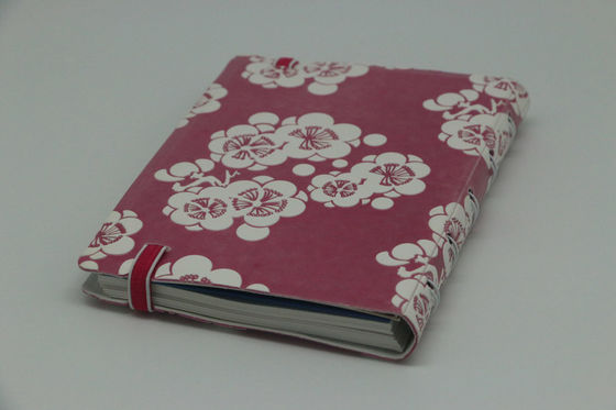 White Flower Pink Purple PU Softcover YO Wire Notebook Printing Service