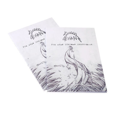 White Black Softcover Book Printing Saddle Stitch Binding