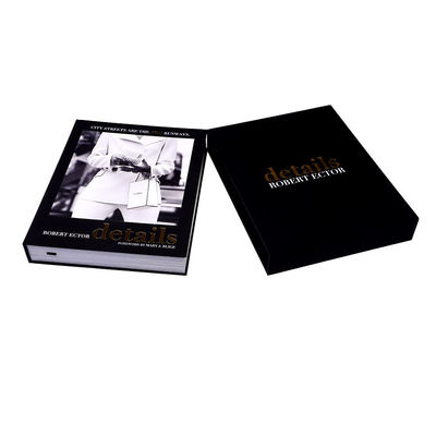 128g art paper Hard Bound Book Printing Luxury Gold Foil Stamping and Slipcase