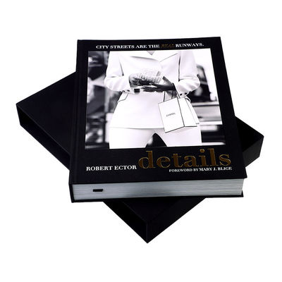 128g art paper Hard Bound Book Printing Luxury Gold Foil Stamping and Slipcase
